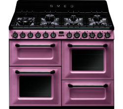 SMEG  TR4110RO 110 cm Dual Fuel Range Cooker - Pink